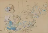 Sorting Tobacco Leaves by Gregoire Boonzaier, watercolour on paper, sold Jun 2022