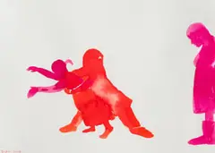 Penny Siopis, Pinky Pinky (Capture), ink and watercolour on paper
