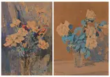 Robert Broadley, Vases of Flowers, two