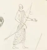 Beninese Musician, tiny sketch by Alexis Preller, pencil on paper, sold Jun 2022