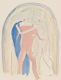 Farewell my Son by Walter Battiss, watercolour on paper, offered Jun 2022
