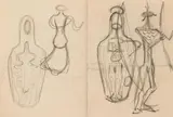 Alexis Preller, To the Sun, sketch, pencil on paper