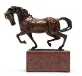 Danie de Jager, High-Stepping Horse, bronze with a brown patina on a granite base
