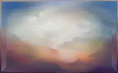 Anton Uys, Landscape with Mountains and Clouds, oil on canvas