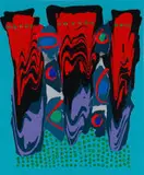 George Boys, Abstract Composition with Red and Blue