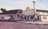John Kramer, Lanco Superette and Video, Langebaan, oil on canvas