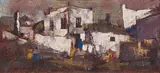 George Enslin, View of Clustered Houses, oil on canvas