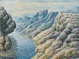 Helen Sebidi, The Mountains Scene, near Middleburg (sic), N Tvl