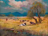 Christopher Tugwell, Landscape with Cattle in the Field