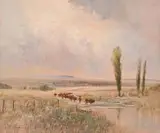 Christopher Tugwell, Landscape with Herders and Cattle