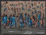 Asanda Dredunik Kupa, Composition with Blue and Orange Figures