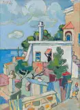 Malay Quarter above Simonstown, Cape by Gregoire Boonzaier, oil on canvas, sold Jun 2022