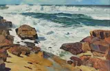 Errol Boyley, Seascape with Rocky Shore