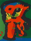 Karel Appel, Abstract Head 3, screenprint on paper