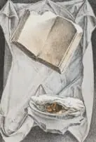 Colin Richards, In Memoriam Sam Beckett, colour lithograph