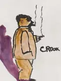 Robert Hodgins, Crook, lithograph on paper