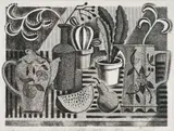 Bronwen (Jinny) Heath, Cactus, etching on paper