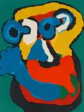 Karel Appel, Abstract Head 4, screenprint on paper