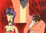 Robert Hodgins, An Ill-Matched Couple, lithograph on paper