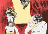 Robert Hodgins, A Well-Matched Pair, lithograph on paper