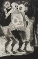 Cyprian Shilakoe, Vagabonds, etching on paper