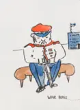 Robert Hodgins, War Boss, lithograph on paper