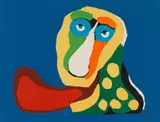 Karel Appel, Abstract Head 2, screenprint on paper