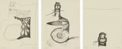 Cecily Sash, Old Welsh Bottle series, three, etching