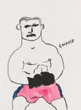 Robert Hodgins, Champ, lithograph on paper
