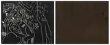 Woman and Cat, Block and Print, two by Walter Battiss, linocut, offered Jun 2022