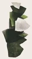 Wendy Vincent, Abstract Composition with Black and Green, screenprint