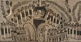 Azaria Mbatha, The Golden Calf, linocut on paper laid down on board