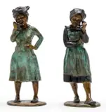 Sidney Beck, The Gossipers, bronze with a green, brown and black patina