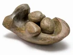 Henry Davies, Seed Pod, carved soapstone