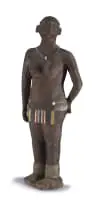 Young Girl by Noria Mabasa, painted clay, offered Jun 2022