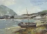 Errol Boyley, Boat Ashore, Hout Bay, oil on board