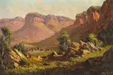 Landscape by Tinus de Jongh, oil on canvas, offered Jun 2022