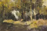 Errol Boyley, Road Through A Forest, oil on board