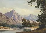 Swartberg Scene by Titta Fasciotti, oil on board, offered Jun 2022