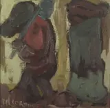 Two Figures by Frans Claerhout, oil on board, offered Jun 2022
