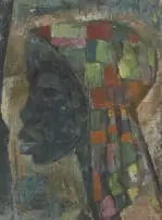 Masha Braunger, Girl with Kanga, oil on canvasboard