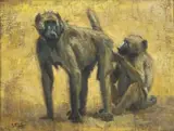 Grooming Time by Zakkie Eloff, oil on canvas, offered Jun 2022