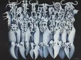 Michael Costello, Skulls and Figures, oil on canvas