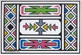 Esther Mahlangu, Untitled, 2014, screenprint on Somerset Velvet 330gsm paper with varnish