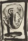Albert Adams, Self Portrait, 1960, etching on paper