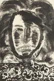 Albert Adams, Masked Face, etching on paper
