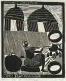 A Woman is Cooking Food by John Muafangejo, linocut on paper, offered Jun 2022