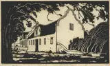Krommerivier, Stellenbosch (Nilant 15) by Jacobus Hendrik Pierneef, linocut on tissue paper, sold Apr 2022