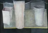 Cecily Sash, Empty Vessels II, chalk pastel on needle-etched paper
