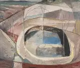 Untitled No.9 by Gordon Vorster, oil on board, offered Apr 2022